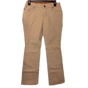 Faded Glory Velvet Touch Boot Tan Flare Khaki Jeans Size 8P